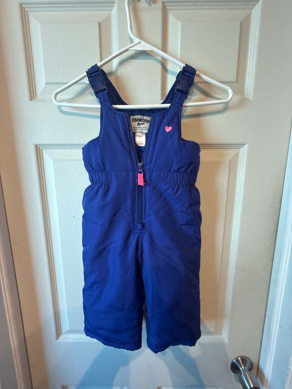 OshKosh B'gosh Toddler Blue Winter Snow Bib Overalls Size 18M